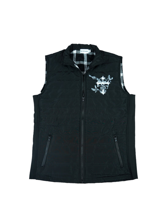 Black Vest Cross Design